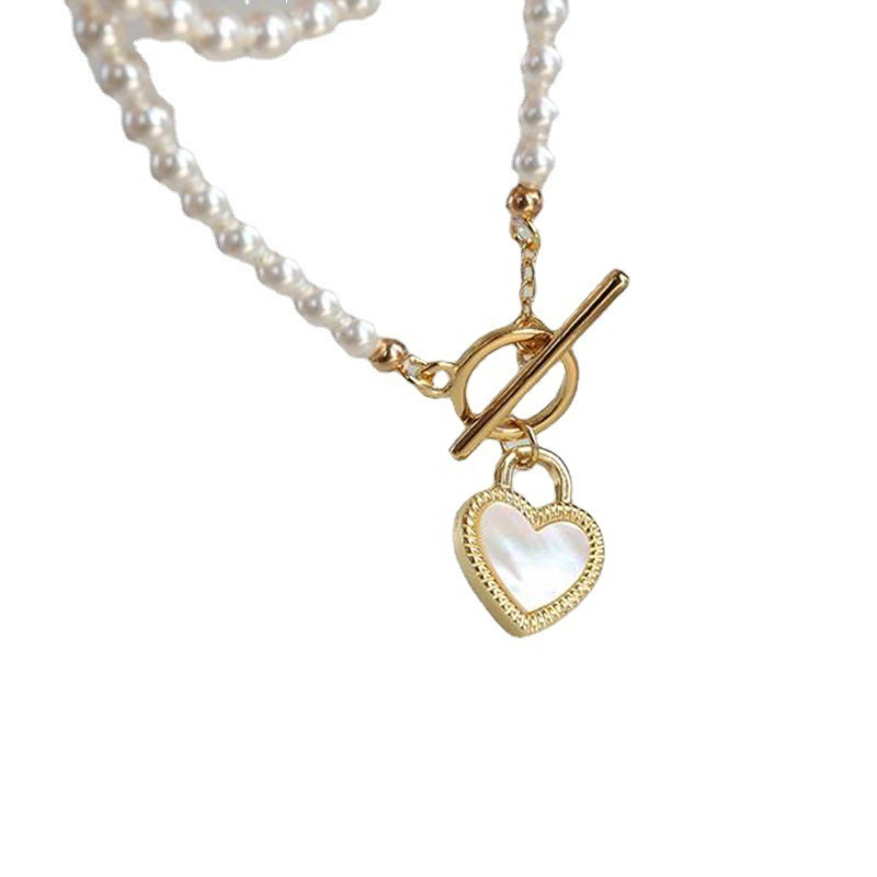 Black And White Double-sided Heart Necklace - Image 2